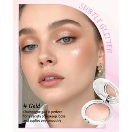 Face Highlighter Powder Palette, Waterproof Long Lasting Shimmer Diamond Gold Glow Highlighting Bronzer Eye Facial Contour Cream Makeup Palette, Illuminator for Women Eyeshadow Body Cheek-02