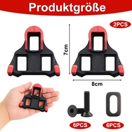Bicycle SPD Cleats Pedal, Cleats Pedal, Compatible with Shimano SPD SL Cleats, Durable, Non-Slip, Suitable for Road Bikes, Mountain Bikes, City Bikes, Red