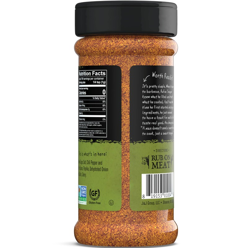 Rufus Teague Meat Rub, 2 Pack, Premium Barbecue Seasoning &