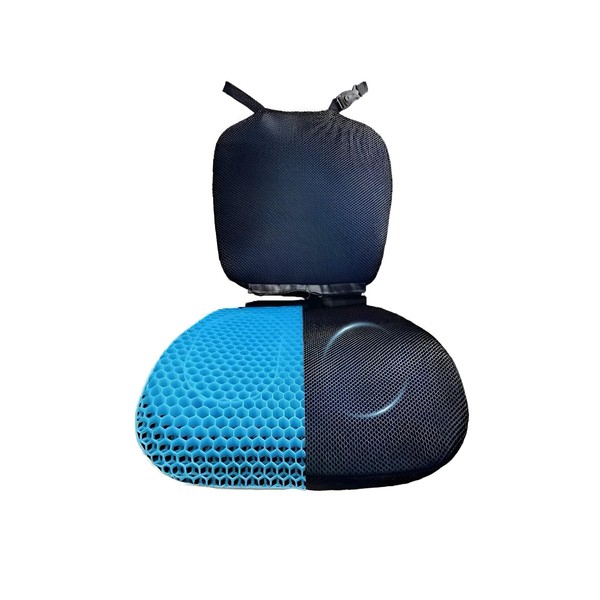 Gel Truck Seat Cushion with Lumbar Support - 2-Piece Foldable