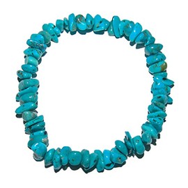Janni SC-ARM-SP-20-TÜRKIS-01 Jewellery Bracelet Splitt Turquoise Approx. 19-20 cm Chip Size Approx. 5-10 mm One Size Fits All Unprecious Metals Not Gemstone, Unprecious Metals, No Gemstone