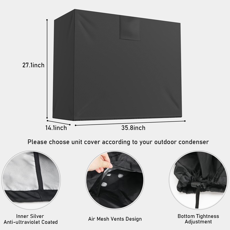 Mini Split Air Conditioner Cover for Outdoor Condenser 35.8 x