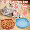 Apatal Silicone Cat Food Bowl Suction Cup Cat Dish 7"