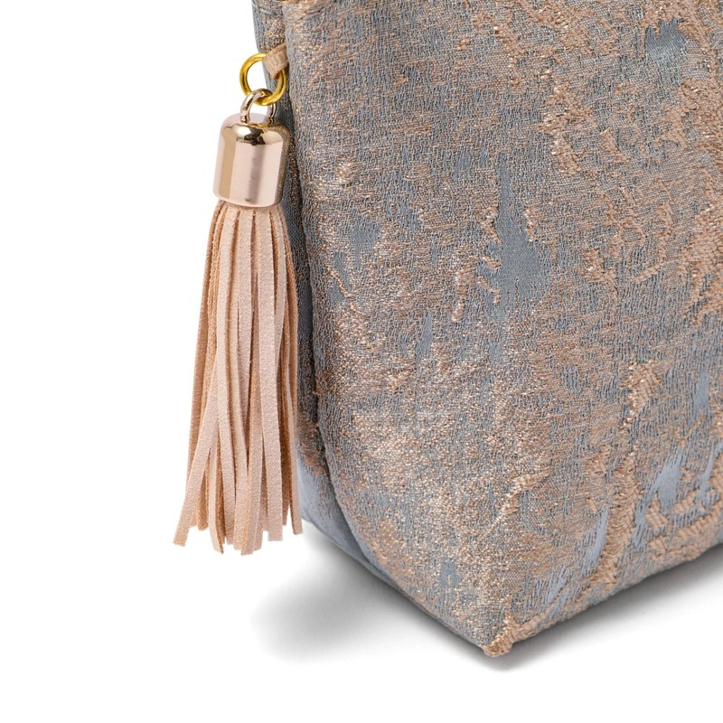 Francfranc Gold Machiere Pouch Cosmetic Pouch Makeup Case, gold, L