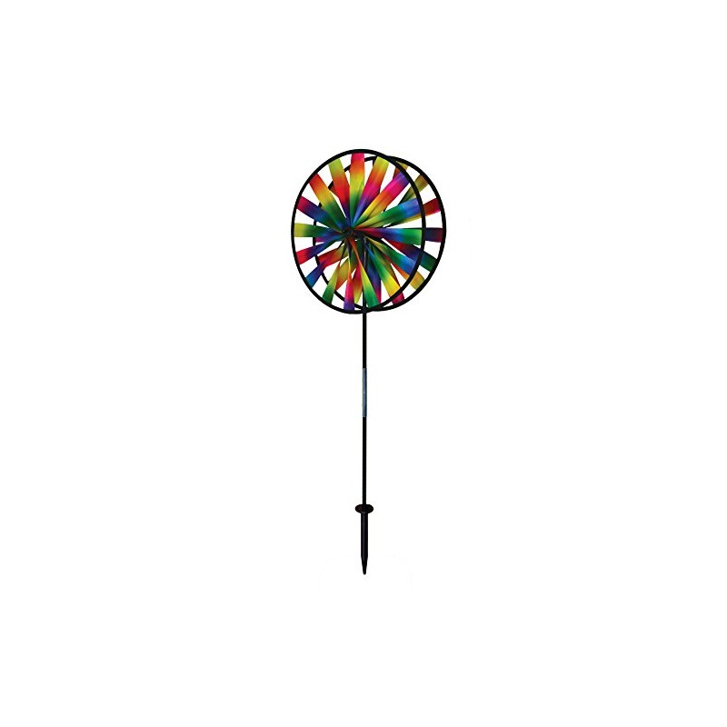 In the Breeze 14-Inch Duo Kaleidoscope Wheel Spinner, Outdoor Ground
