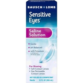 Bausch + Lomb SENSITIVE EYES Saline Solution 12oz __