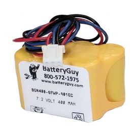BatteryGuy 7.2V 400mAh Nickel Cadmium Battery - BGN400-6FWP-901EC (Rechargeable)