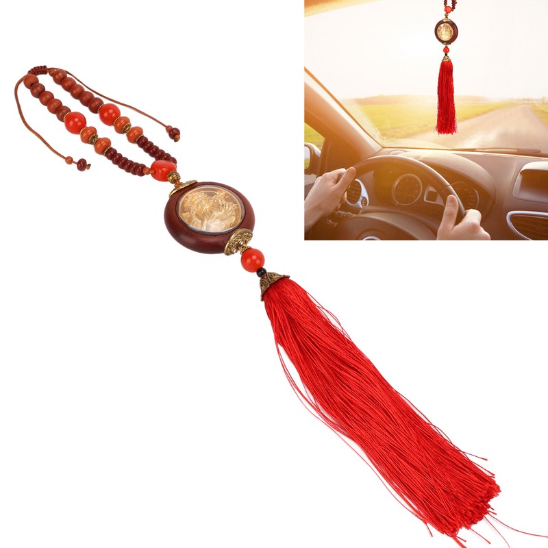 Buddha Decor Rosewood Statue Pendant Lucky Car Interior Decoration for