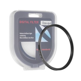 PATIKIL 77mm Close-up Filter Macro Lens Filter +4 Diopter Magnification Close-up Lenses with Cap Camera, Black