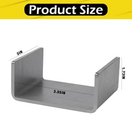 XZWMY 12 Pcs Heavy Duty Weld On Trailer Stake Pockets,2'' x 4'' Raw Steel Weld-On Stake Pocket Brackets for Trailer & Truck