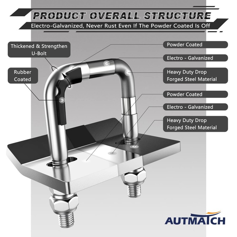 AUTMATCH Hitch Tightener Anti-Rattle Clamp, Heavy Duty Hitch Stabilizer for