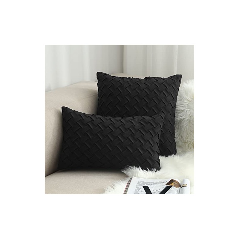 vctops Boho Basket Weave Pattern Decorative Throw Pillow Cover Super