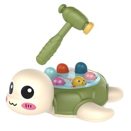 Kisangel Funny Turtle Hammer Knock for Cartoon Design Lightweight Easy to Grip Engaging Development Activity for Boys Random Color
