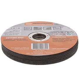 Pack of 12 Cutting Discs Metal Steel Stainless Steel Diameter 125mm x 1.2mm x 22.23mm A60 80m/s
