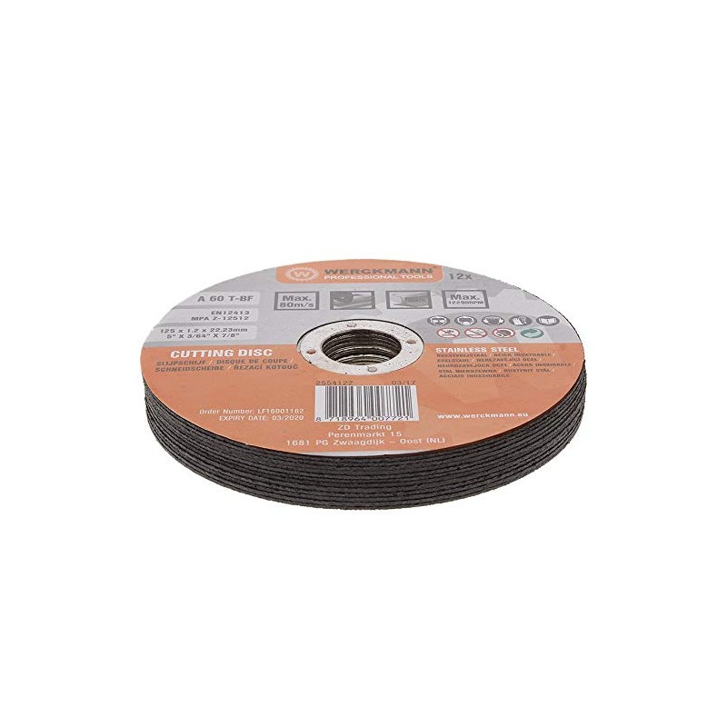 Pack of 12 Cutting Discs Metal Steel Stainless Steel Diameter