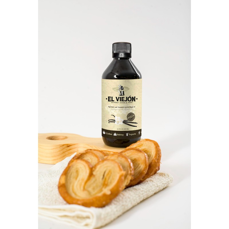 Mexican Vanilla Extract- El Viejon (250 ml/8.3 Fl Oz) Dark