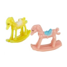 144 Mini Rocking Horse Baby Shower Favor Bulk Buy!!! (144-PINK, Yellow)
