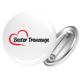 Huuraa Button Best Man Heart Badge with Motif for Your Favourite People Gift Idea for Friends and Family, Metal