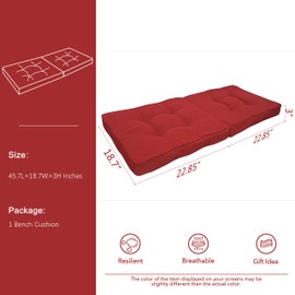 BOSSIMA Indoor Outdoor Swing Bench Loveseat Cushion Replacement Portable Picnic Mat Patio Seating Cushions (Olefin Coffee/Chocolate)