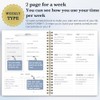 Undated Weekly Planner Notebook, A5 Planner Notebook Daily Diary,Weekly Goals