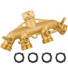 4 Way Heavy Duty Brass Garden Hose Splitter, Hose Connector