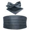 BomGuard Men's Cummerbund with Bow Tie and Pocket Square for