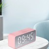 Bluetooth Speaker Alarm Clock Multifunction Electric Alarm Clocks Mirror Surface