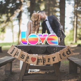 Lainin Love Letter Modeling 14"x 5" LED Night Light, Colorful Neon Sign Light, USB/Battery Operated, Perfect for Home Decoration/Bedroom/Bar/Wedding/Valentine's Day/Mother's Day (Style 1)