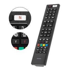 Universal Replacement for Hitachi/Bush/Polaroid TV Remote Control, RC4848F Remote Control Compatible with Hitachi/Polaroid/Bush Smart TVs, with 3 Popular Shortcut Buttons, No Setup Required
