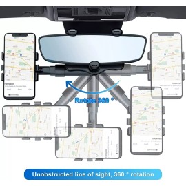 Frentaly EPN 360° Car Phone Holder Rotatable, Retractable Rearview Mirror Mount Universal