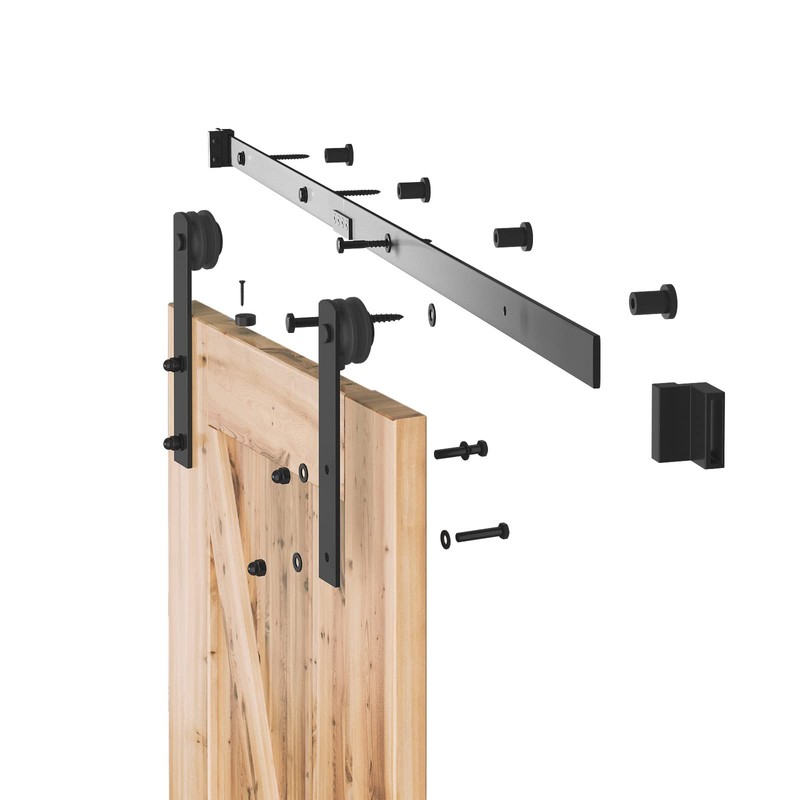 SMARTSTANDARD 5.5ft Barn Door Hardware kit, Barn Door Track, Sliding