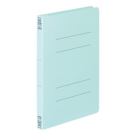 Kokuyo Flat File FU-V12B Resin Binder, Paper Cover, 2 Holes, A5, Holds 150 Sheets, Blue