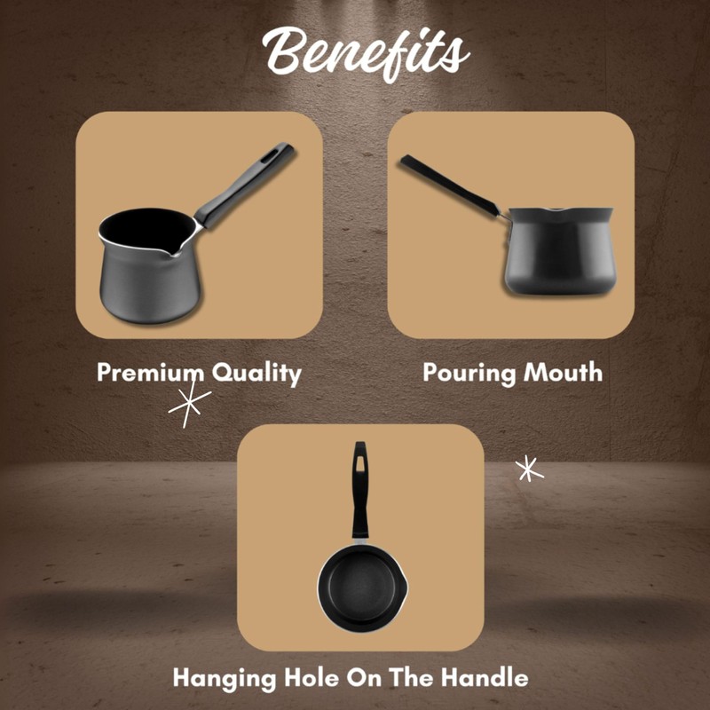 SUNFLOWER ZONE Non Stick - Small Coffee Warmer Pan/Turkish Coffee