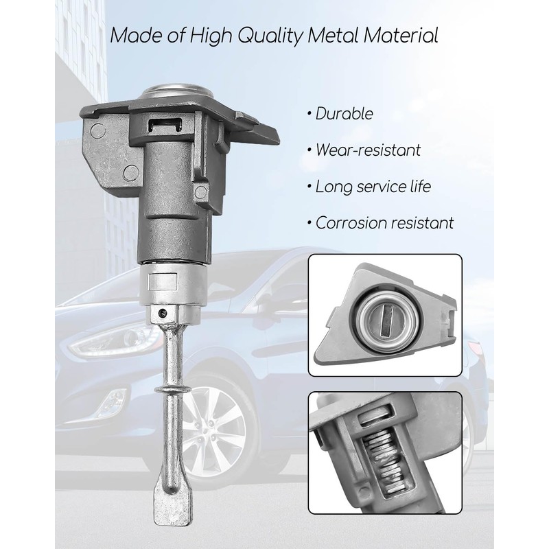 Front Door Lock Cylinder with 2 Keys Fit for Hyundai