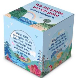 Wo ich stehe, wo ich gehe: Mein Gebetswürfel | 6 beliebte Gebete für Kinder - liebevoll & bunt gestalteter Holzwürfel | Kleines Geschenk zur Geburt, zur Taufe oder zur Erstkommunion