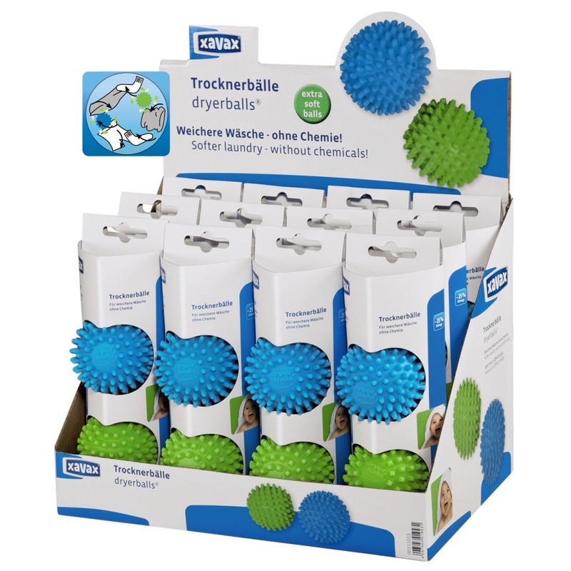 Xavax Dryer Balls, Set of 2, Green/ Blue