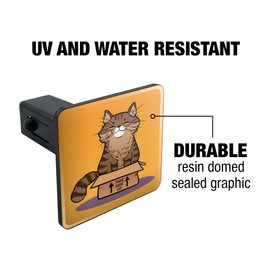 GRAPHICS & MORE Cat Sitting in Box Tow Trailer Hitch Cover Plug Insert 1 1/4 inch (1.25")