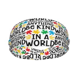 Autism Headbands for Women Men Unisex Autism Awareness Sweatbands Headband for Sports, Fitness, Working Out, Yoga