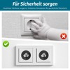 Pack of 2 Socket Lock, Lockable Socket, Child Safety Socket,