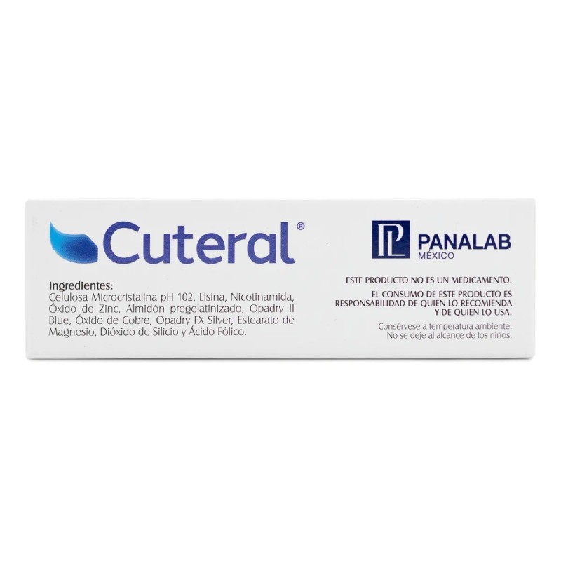 Cuteral Suplemento Alimenticio Lisina Nicotinamida 30 Tabs