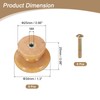 sourcing map 8pcs Round Wooden Knobs, 34mm/1.3" Mushroom Shape Kitchen