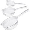 3 Pcs Plastic Nylon Mesh Strainer Colander with Handle Double