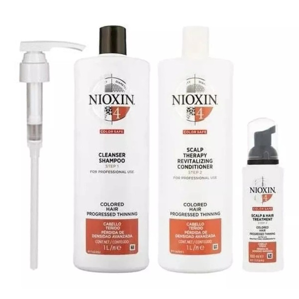 Nioxin Sistema 4 Trio Shampoo 1l Acond 1l Tratamiento 100ml