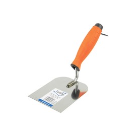 Toolty Stainless Steel Stucco Trowel, Wall Putty Trowel, Plastering Trowel, Finishing Trowel - 100mm - for Brickwork and Plastering - Rubber Handle, DIY - TLTY-1704P