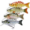 TRUSCEND Fishing Lures for Bass Trout Crappie, Multi Jointed Swimbait