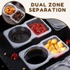 YC-GREHUN Double Compartment Snack Containers with Lids Snack Pack Containers