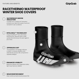 GripGrab RaceThermo Waterproof Winter Road Bike Overshoes Windproof Thermal Cold Weather Neoprene Cycling Shoe Covers