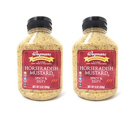 Wegmans Spicy & Zesty Horseradish Mustard (2 Pack, Total of 18oz)