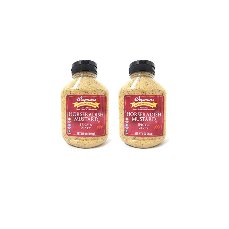 Wegmans Spicy & Zesty Horseradish Mustard (2 Pack, Total of