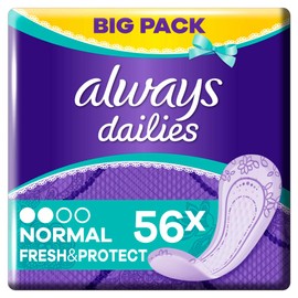 Always Fresh & Protect Normal Pantiliners, Pack of 56, 101 g